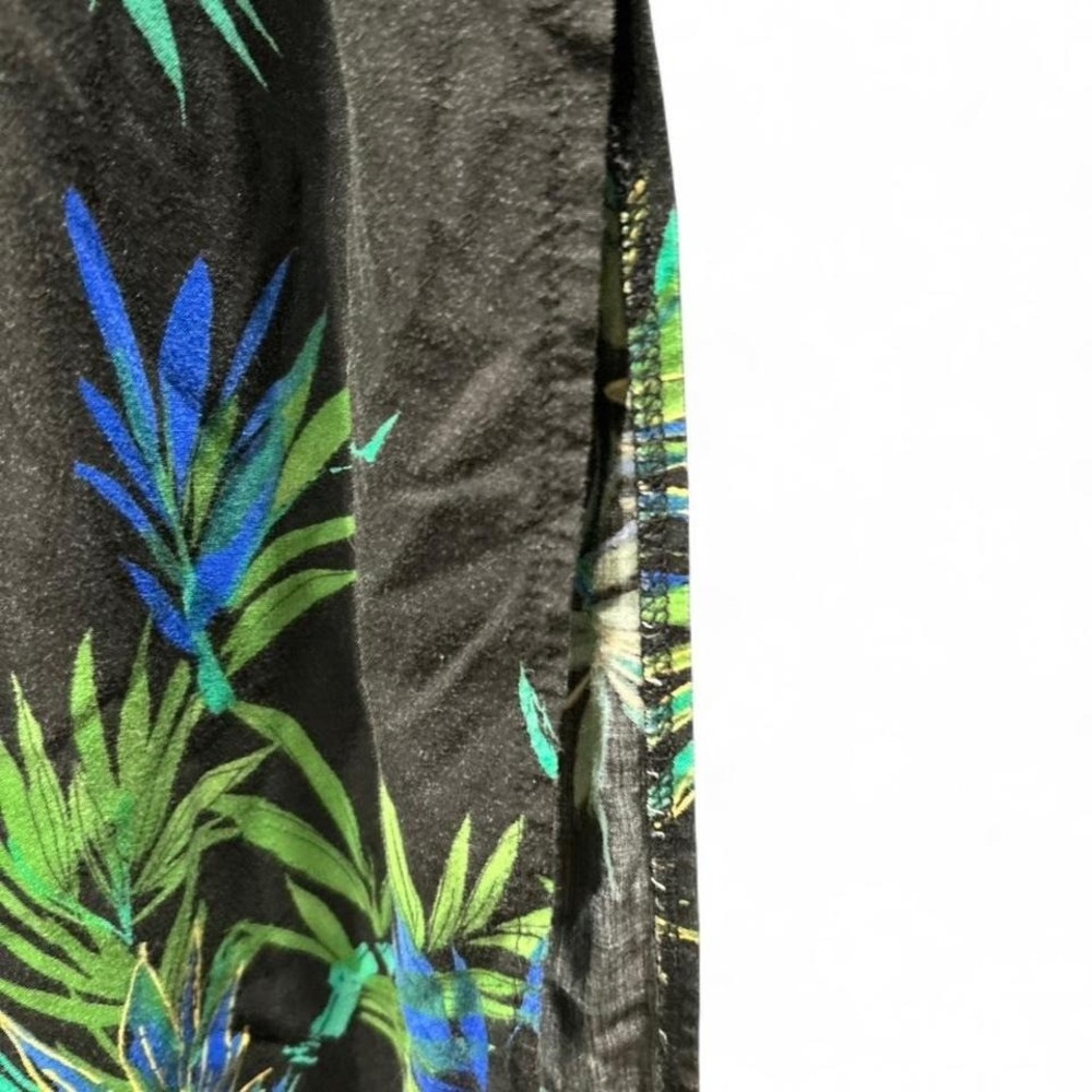 Women's Black floral maxi‎ dress with green and blue hues by Units size small - Picture 4 of 4